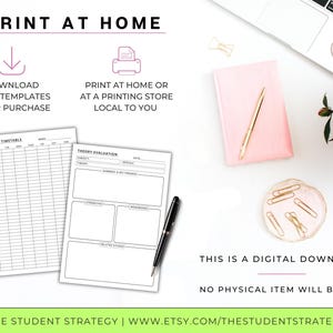 Revision Sheet Bundle | Revision Timetable & Checklist | Study Session Planner | Summary Template | Canva Editable | A4 Digital PDF image 6