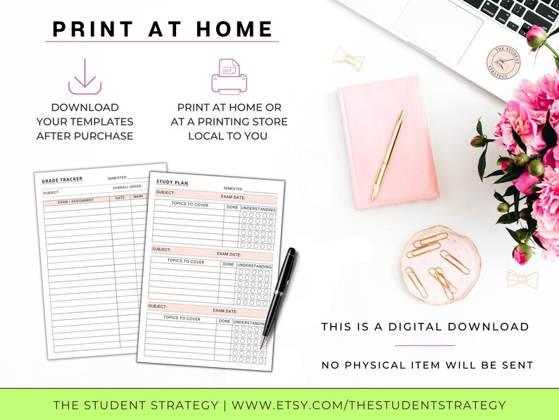 Simple Exam Prep Planner | Printable Exam Study Template | Revision ...