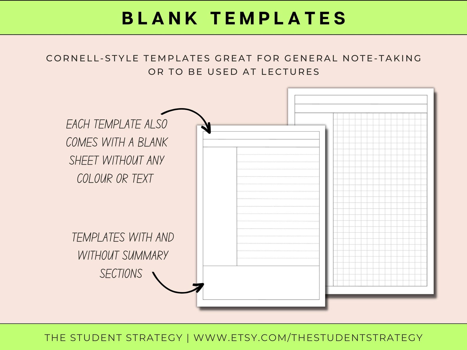 Cornell Notes Template | Lecture Notes | Cornell Method | Dot Grid ...