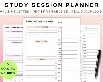 College Student Planner Printable Study Planner Academic - Etsy Hong Kong