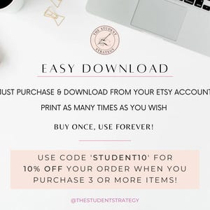 Simple Study Guide Revision Sheet | Printable Q+A Revision Template For Students | Exam Prep | Canva Editable | A4 PDF | Digital Download image 8