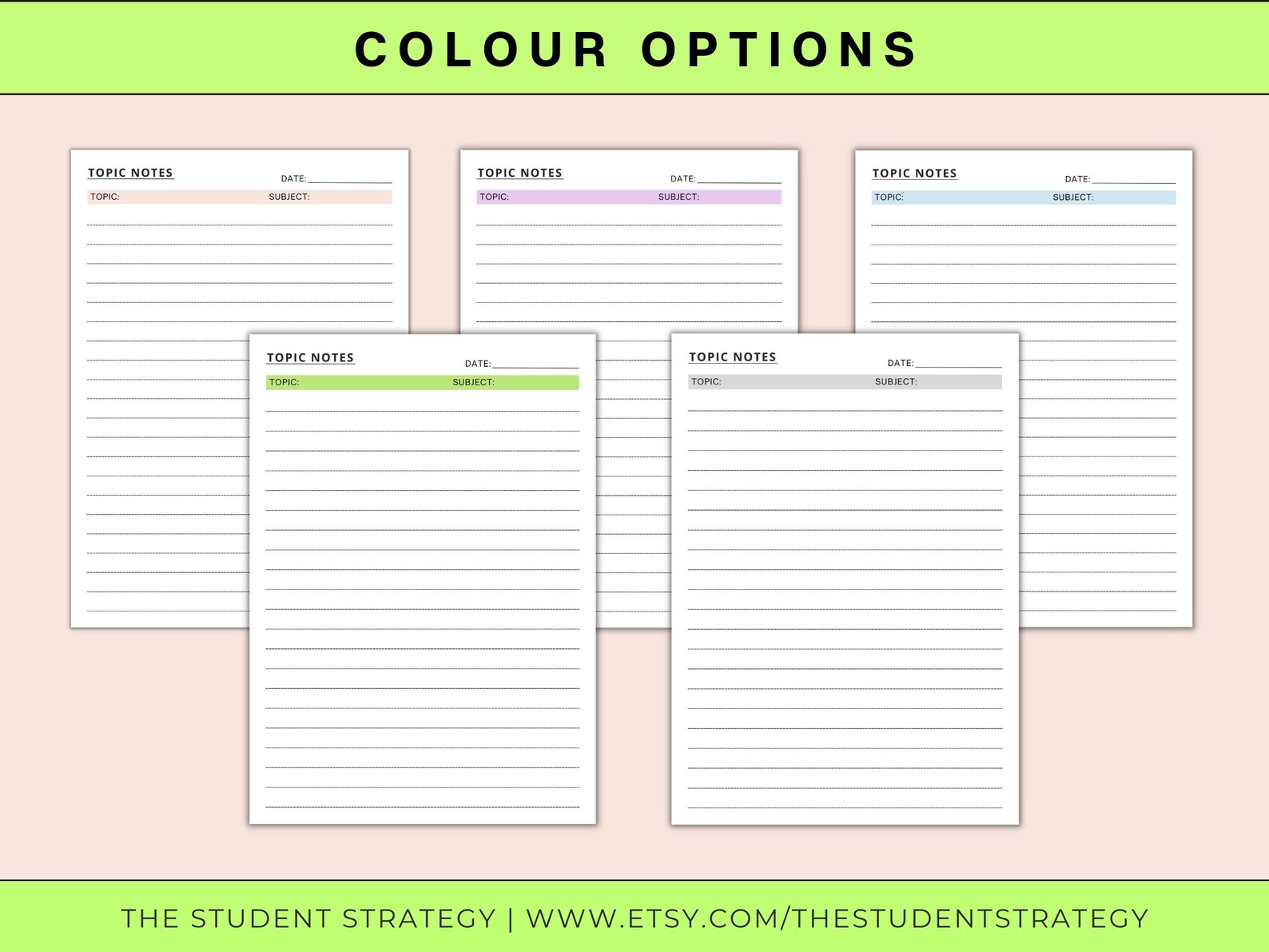 Notes By Topic Simple Topic Summary & Note-taking Template | Printable Revision Sheet ...