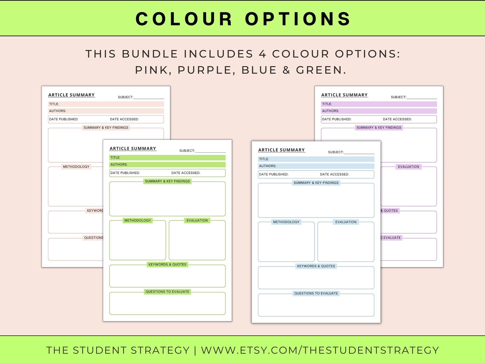 Summary Template Bundle for Students | Revision Sheets | Chapter ...
