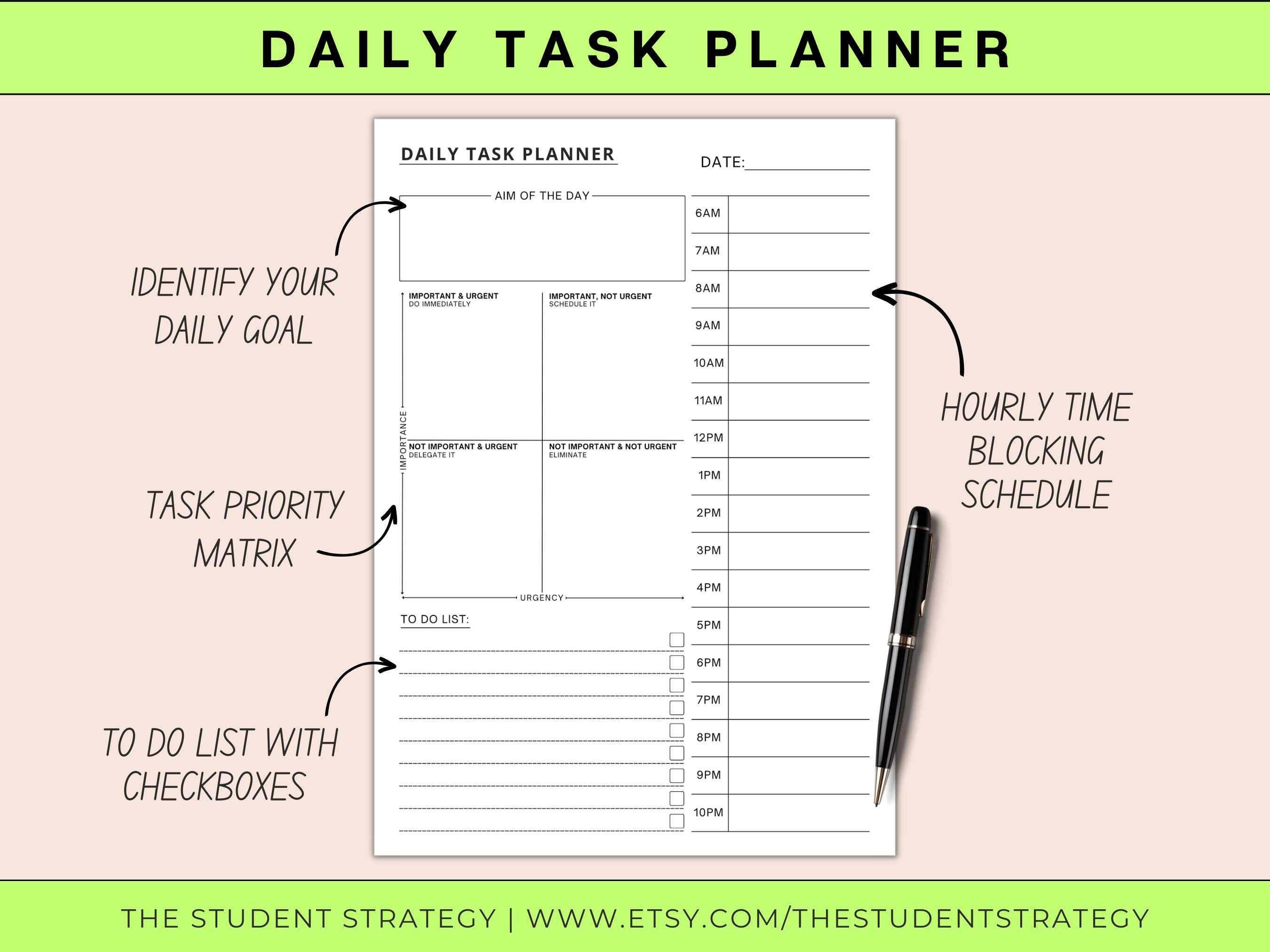 Task Priority Matrix Bundle | Eisenhower Matrix | Daily & Weekly ...