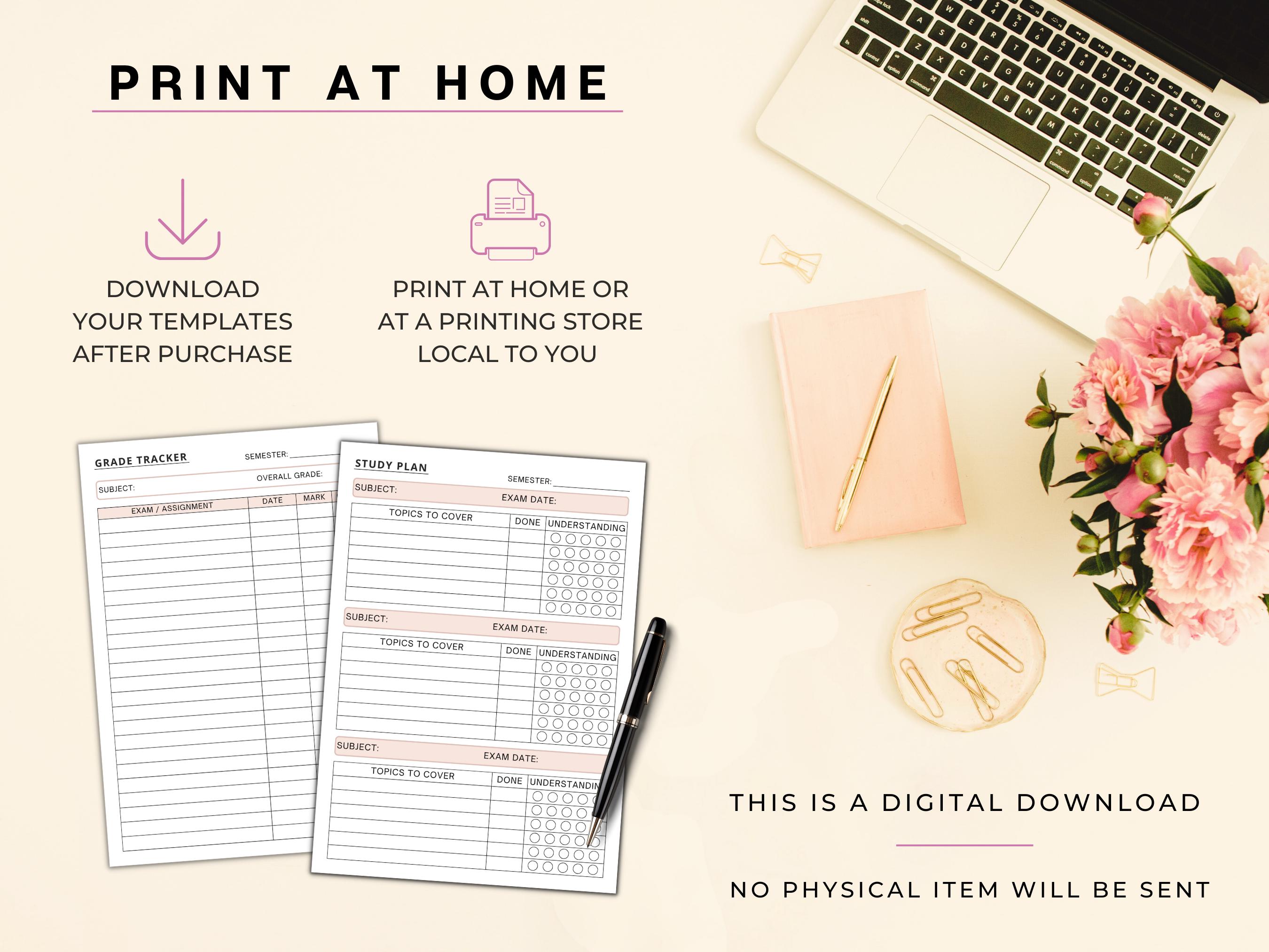 Simple Exam Prep Planner | Printable Exam Study Template | Revision ...