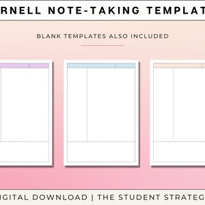 Cornell Method Student Note-taking Template | Printable Note Paper ...