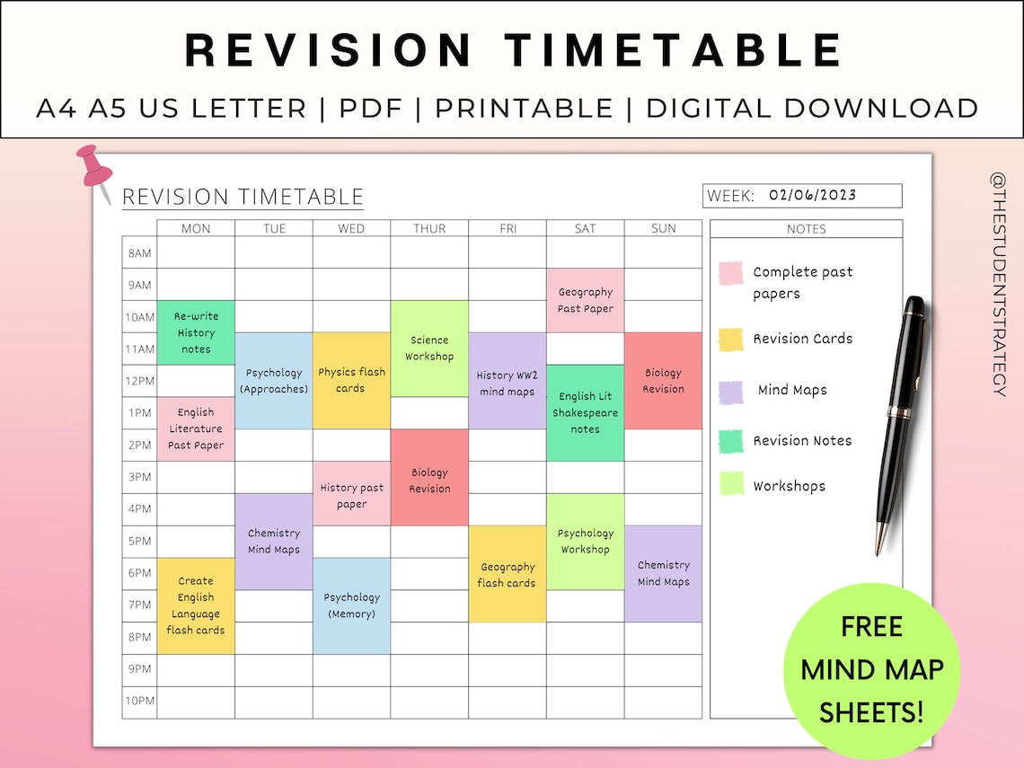 revision-timetable-study-schedule-printable-timetable-etsy-uk
