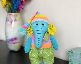 Hand Made Toy “Blue Elephant ”