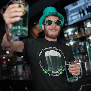 Hello Darkness St. Patrick&#39;s Day TShirt, Irish Stout Beer, Ireland, Party Shirt, Gift for Him