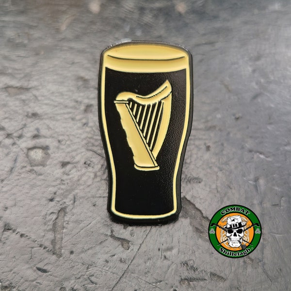 Irish Stout Beer Glass Hat Pin for Your Flat Cap or Scally Cap, Ireland, Pint Glass, Shillelagh, Blackthorn Walking Stick, Pin, Gift for Him