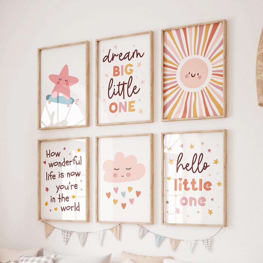 120 Girl Nursery Wall Art Prints - Cute Baby Girl Room Decor - Playroom ...