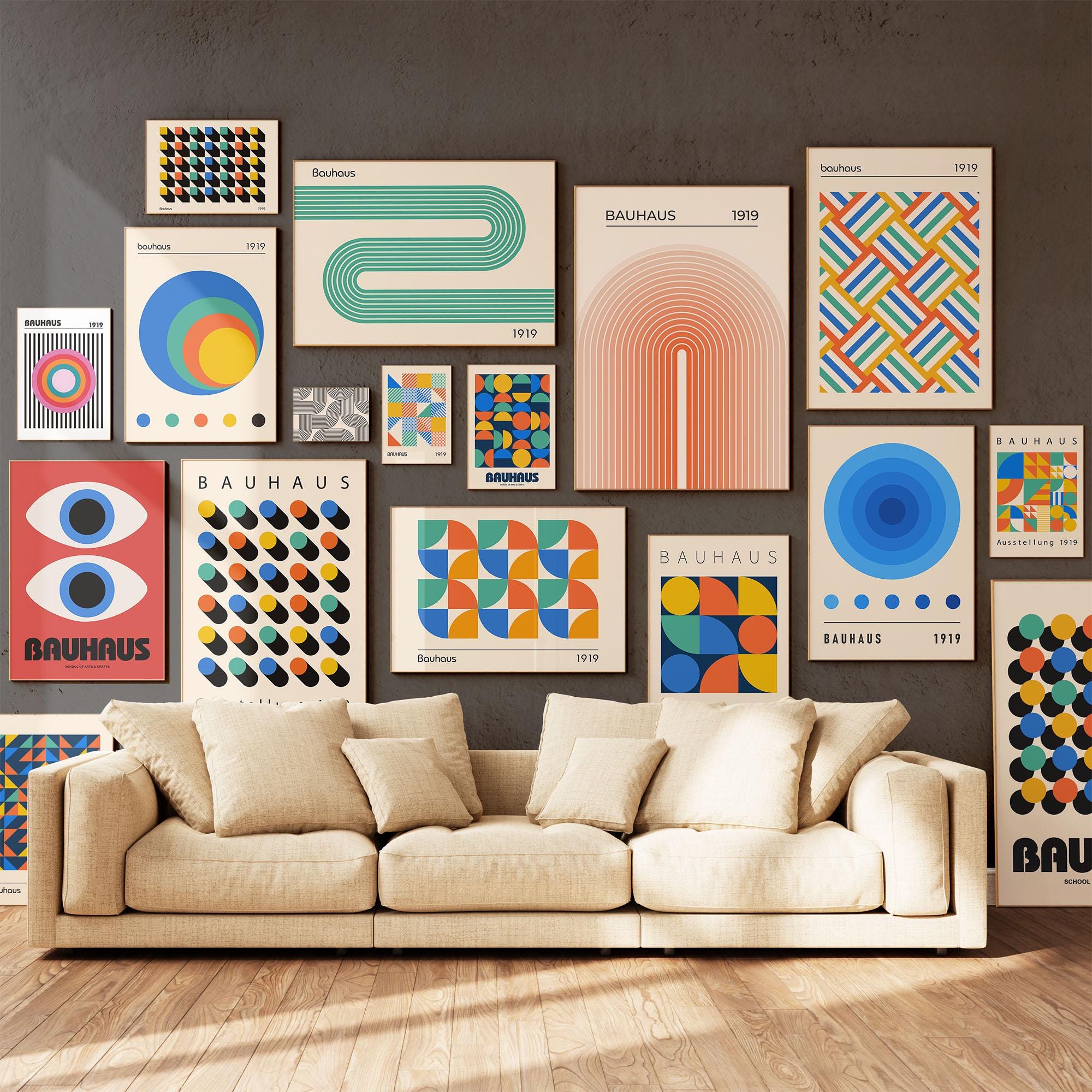 150 Bauhaus Digital Prints Bundle - Geometric Wall Art - Modernist ...