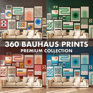 360 Bauhaus Digital Prints - INSTANT DOWNLOAD - Huge Bauhaus Bundle - Retro Home Decor - Minimalist Gallery Set - Printable Bauhaus Wall Art