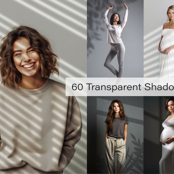 60 Shadow Overlays for Photoshop - Window & Botanic Shadow Overlays -Transparent PNG - Maternity Backdrops - Photoshop Shadow Effects