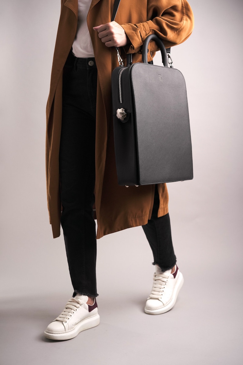 Laptop Briefcase, Briefcase, Laptop Backpack, Messenger bag, laptop bag, laptop tote, leather bag, luxury tote, unisex bag image 6
