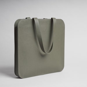 Handbag , Tote bag, laptop bag, laptop tote, shopper bag, leather bag , handmade tote, luxury tote, minimal design Forest - Green