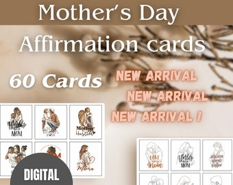 Mother's Day Affirmation Cards: 60 Printable Mom Quotes (Digital Download)