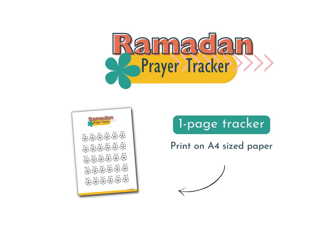 Prayer Namaz Salah Tracker Ramadan 30 Days Printable - Etsy