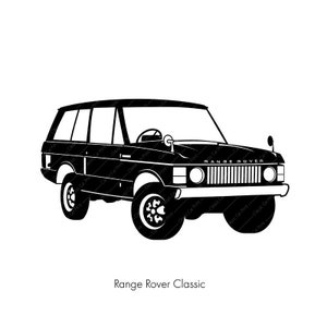 range rover classic, Classic car poster, instant digital art print, british classic car,home, oldtimer illustration retro vintage vector
