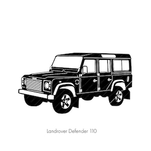 Landrover 110 defender Classic Car, arte de download digital instantâneo, carro retrô de ilustração antiga, para impressão em casa, pôster, camiseta, caneca ou ..