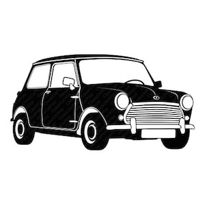 mini cooper, Classic car poster, instant digital wall art print, british classic car,home ,oldtimer illustration retro car,vintage car .pdf
