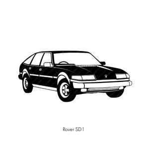 Rover SD1,Classic car poster,instant digital wall art print,british classic car,home ,oldtimer illustration retro car,vintage car,sd1 3500