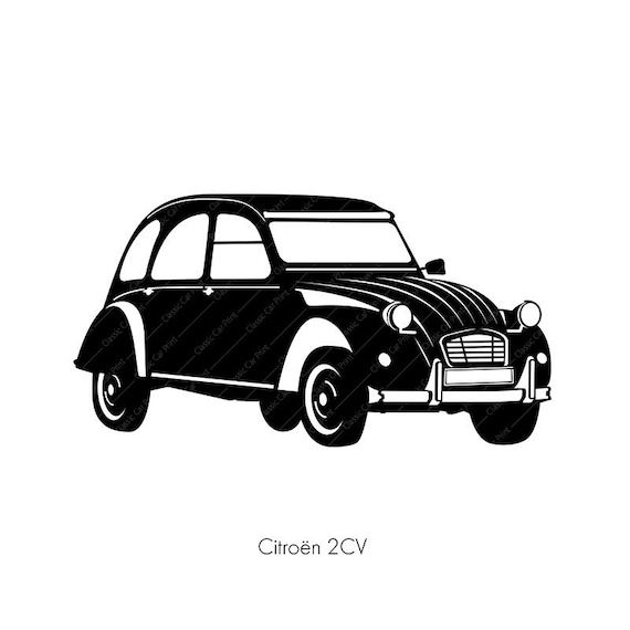 シトロエン 2cv フランスのクラシックカー、インスタントデジタル