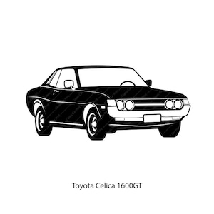 Toyota Celica 1600 GT Classic car poster, instant digital wall art print, Japanese classic car, home print, oldtimer illustration vintage