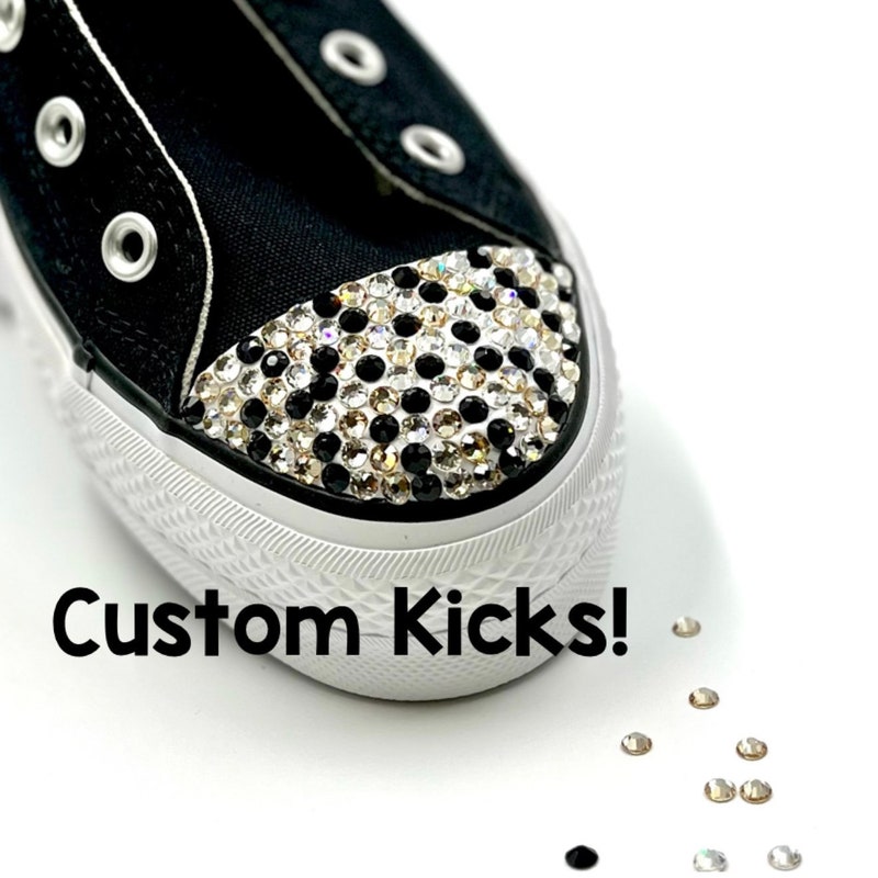 Black Crystal Monogram Mesh Panel Sneakers main image 1