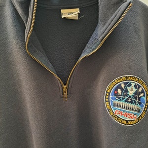 Phish Xl half zip sweatshirt patch NYE/MSG/Hampton un 2002/2003 RARE!