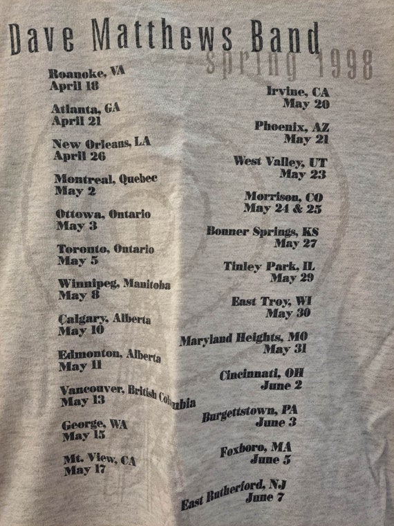 Dave Matthews Band 1998 Spring Tour Local Crew XL… - image 4