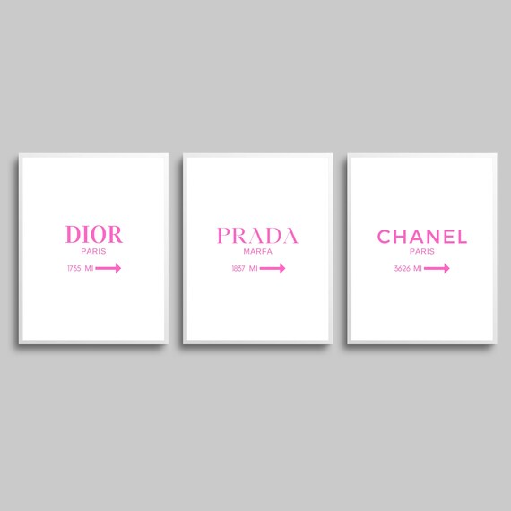 Pink Chanel Wall Art 