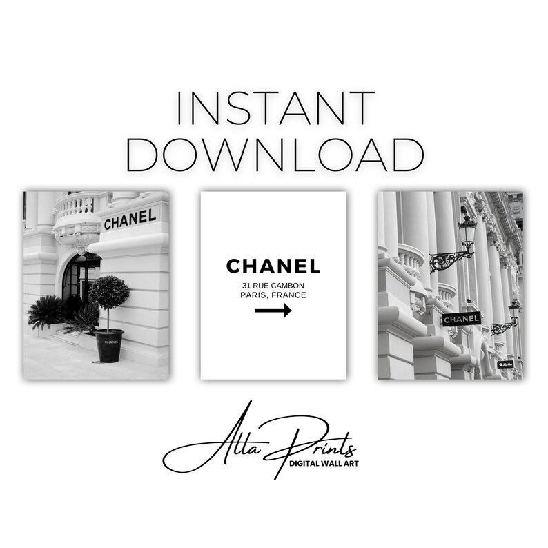 Set of 3 Fashion Posters, Fashion Wall Art, Luxury Fashion Store Prints