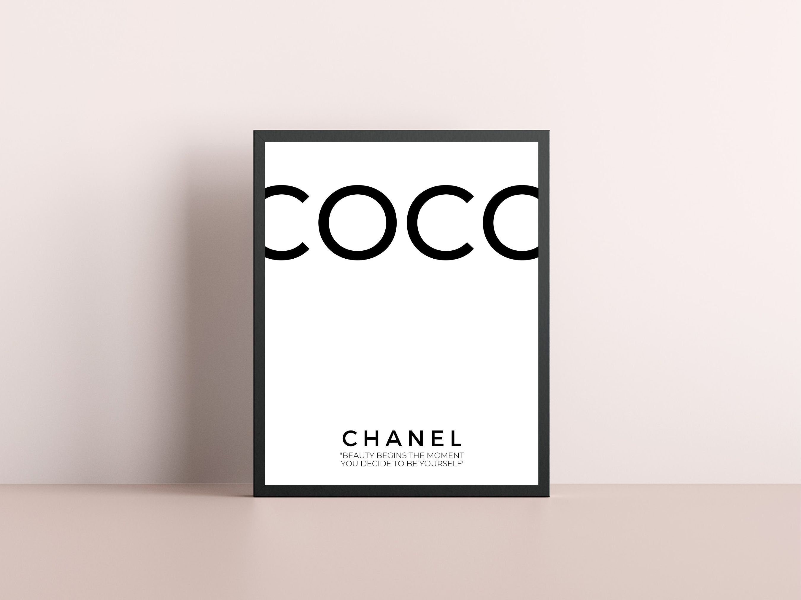 Best Chanel White logo in Black Background Bedroom Set - REVER LAVIE