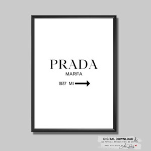 Marfa Sign, Luxury Fashion Print, Printable Wall Art, Minimalist Fashion Poster, Digital Download image 1