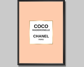 Coco Mademoiselle Perfume Illustration, Fashion Wall Decor, Aesthetic Print, Modern Wall Art, Digital Print - Instant Download