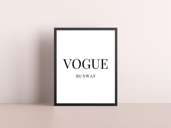 Vogue Wall Art Print Fashion Poster Printable Wall Art 