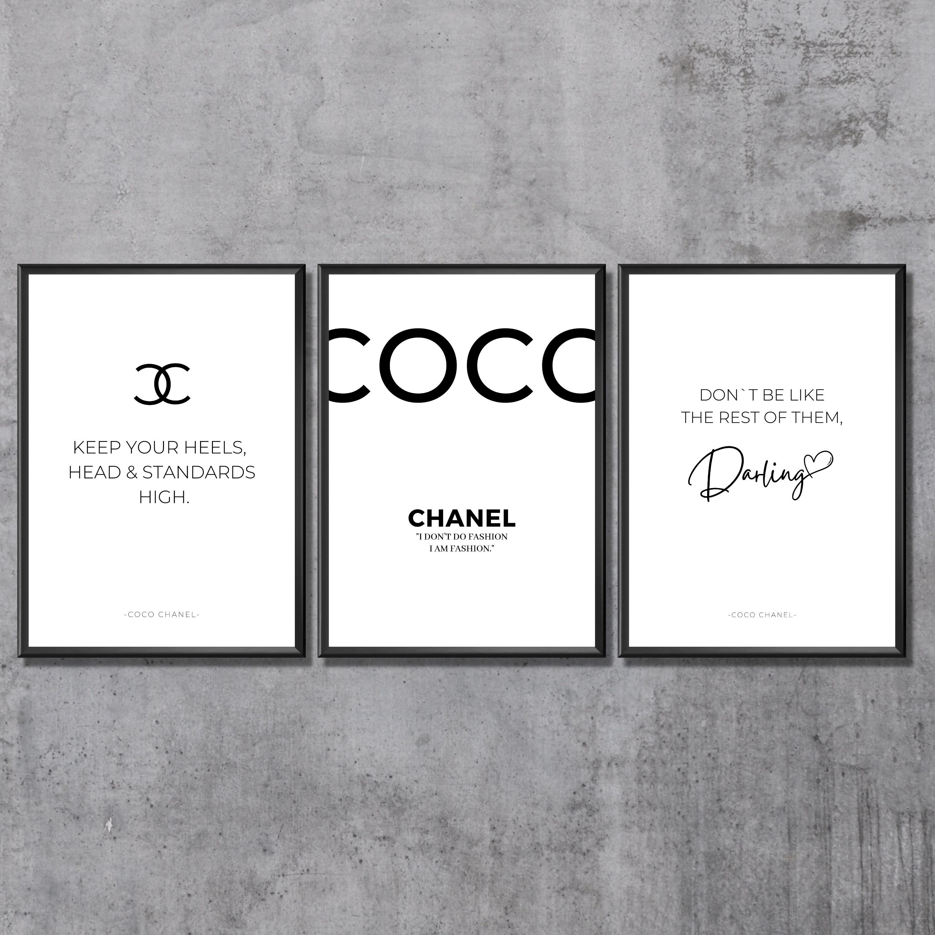 Coco Chanel poster  Posters with fashion citations –