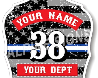Fire Firefighter Paramedic EMT EMS Helmet Shield sticker - Custom just for You!