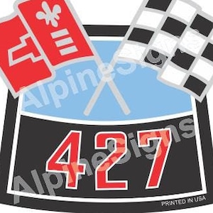 Custom Chevy Air Cleaner sticker Cross Flags sticker decal