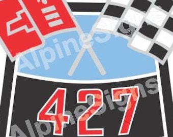 Custom Chevy Air Cleaner sticker Cross Flags sticker decal