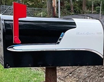 1956 Chevy Chevrolet Bel Air Mailbox Graphics, custom mailbox graphics, Chevy Bel Air sticker MAILBOX NOT INCLUDED