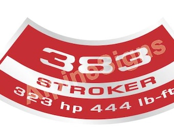 Custom Chevy Stroker Air Cleaner Any CID Any HP sticker decal
