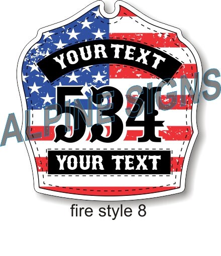 Fire Firefighter Engineer Fire Chief Captain Helmet Shield Sticker ...
