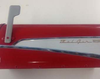 1957 Chevy Bel Air mailbox sticker wrap cover graphics, hot rod gift for him MAILBOX NOT INCLUDED