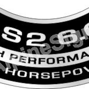 May include: Black and white decal with the text "LS260 High Performance 600 Horsepower".