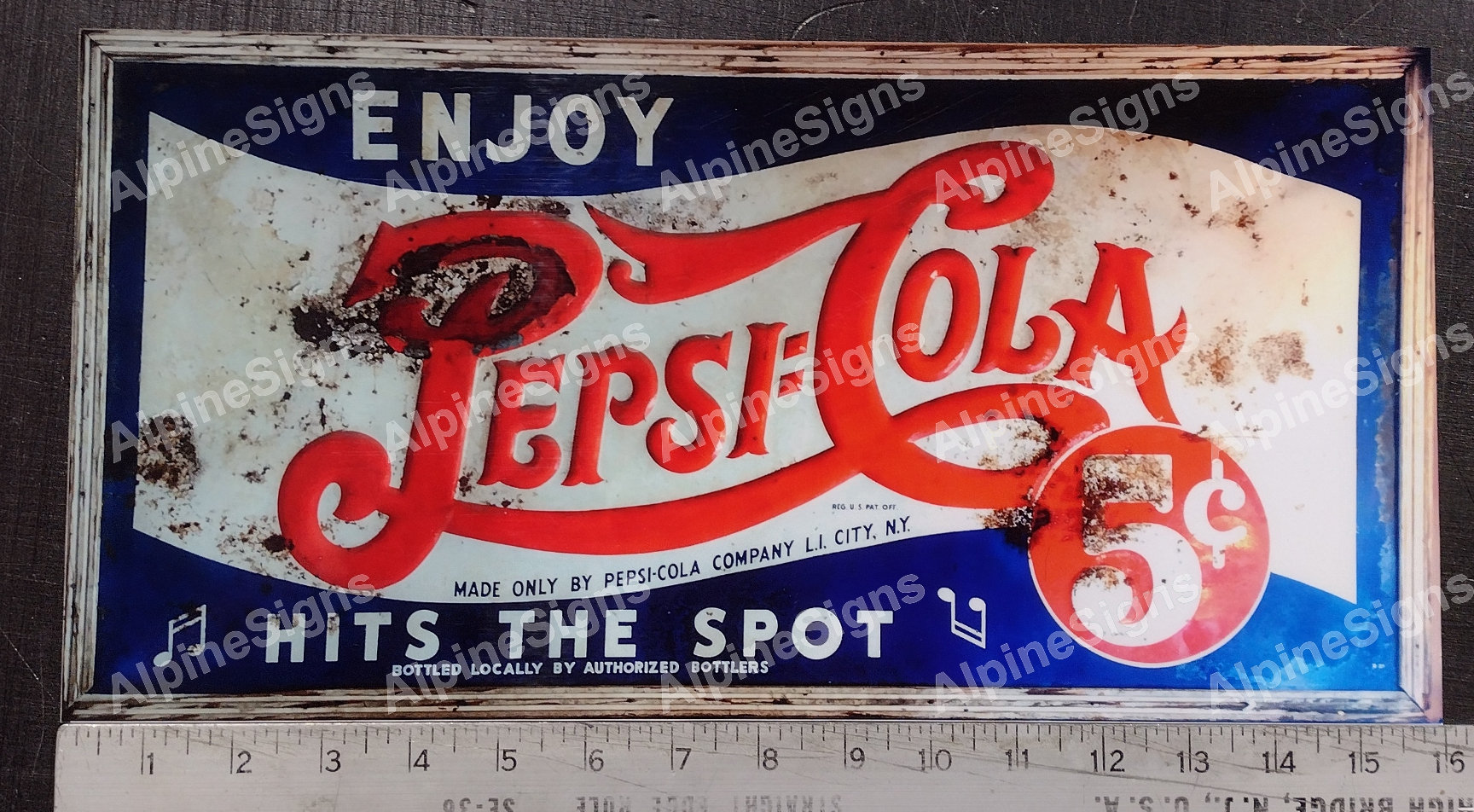PEPSI ヴィンテージサイン Antique Looking Pepsi Cola Sign Reproduction, Retro Pepsi Soda Pop