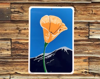 California Scenic Route Poppy Sign, California Vacation Sign, California Highway Sign