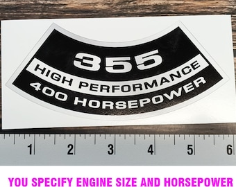 Custom Chevy Stroker High Performance Air Cleaner sticker decal