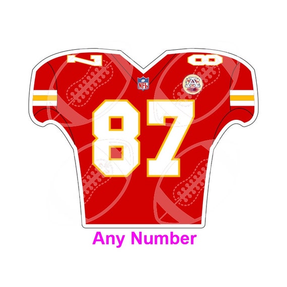 Kansas City Chiefs NFL Football Jersey Decal Sticker. Custom and Personalized Just for You Etsy